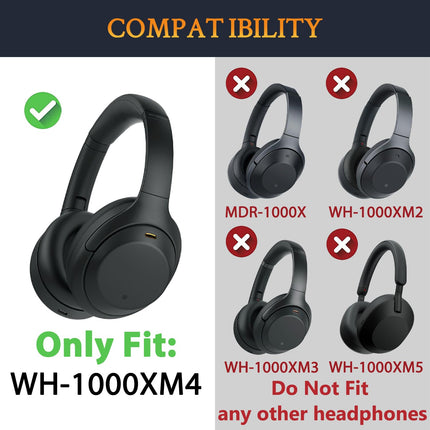 SOULWIT professionaalsed vahetuskõrvapadjad Sony WH-1000XM4 (WH1000XM4) kõrvaklappidele pehme proteiinnaha, mürasummutava vahu ja eriti paksu materjaliga