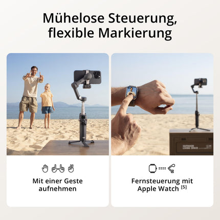 DJI Osmo Mobile 7P stabilisaator iPhone'ile, Androidile, natiivne jälgimine, valgustus, 3-teljeline nutitelefoni stabilisaator, kiirkäivitus, ühe klõpsuga redigeerimine, integreeritud pikendusvarras ja statiiv