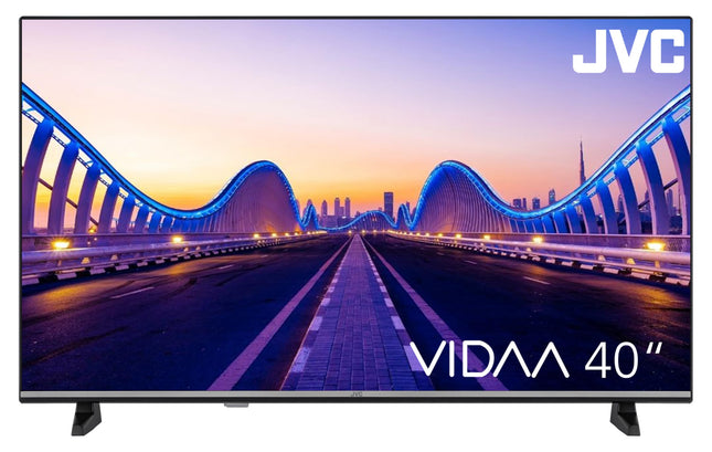 JVC TV 40 inch Smart TV VIDAA LT-40VDF5455 Full HD TV, HDR TV with integrated triple tuner, LED TV black