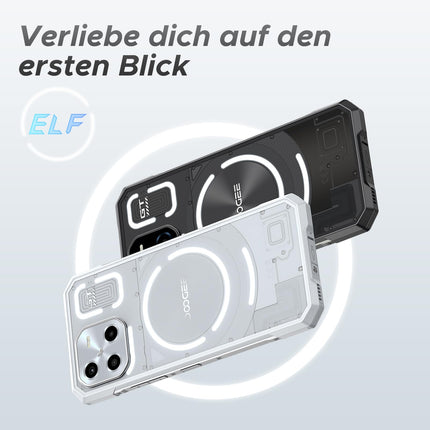DOOGEE Blade GT 5G õuenutitelefon, lukustamata Android 14 ja LED-valgusefektidega, Dimensity 7050, 32 GB + 256 GB / 2 TB TF, tehisintellektiga õuenutitelefon, 6,72" FHD + 120 Hz, 48 MP / 5500 mAh / WiFi 6 / sõrmejäljelugeja / näotuvastusega / NFC
