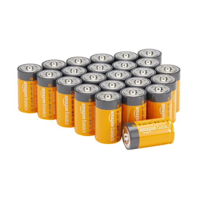 Amazon Basics üldotstarbelised leelispatareid, tüüp D (monoelement), 1,5 V, säilivusaeg 5 aastat, 24 tk
