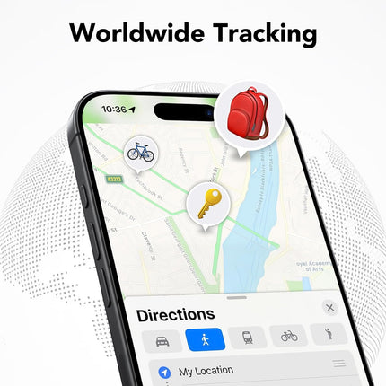 Nutikas õhusiltide jälgimisseade 4-pakendis, võtmeleidja, mis ühildub Apple Find My rakendusega (ainult iOS), IP67 veekindel, vahetatav aku, Bluetooth-võtmeleidja pagasi/kottide/kohvri/rahakoti jaoks