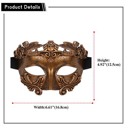 Aroncenti Veneetsia maski kostüüm meestele: Vana-Kreeka Rooma sõdalase mask karnevali Halloweeniks Rüütli Itaalia Veneetsia mask pronksist