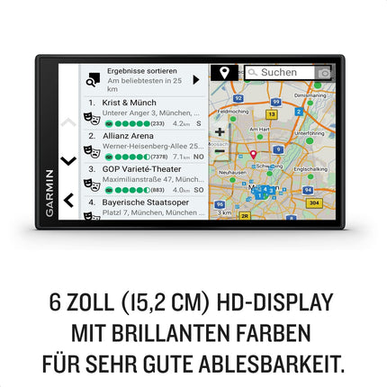 Garmin DriveSmart 66 MT-D – navigatsiooniseade ereda 6-tollise (15,2 cm) HD-ekraaniga, Euroopa 3D-kaartidega koos keskkonnatsoonidega, reaalajas liiklusteabega digitaalse liikluse kaudu, hääl- ja juhiabiga.