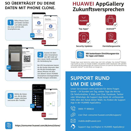 HUAWEI P40 lite 128GB nutitelefon, südaöömust, kahe SIM-kaardiga, Android 10.0