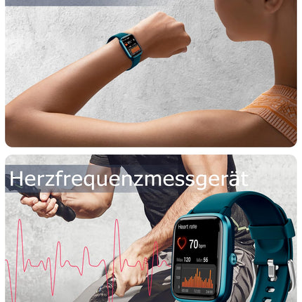 GRV Smartwatch for women men with phone function, fitness watch with heart rate monitor SpO2 sleep monitor pedometer IP68 waterproof, multi-sport modes smart watch fitness tracker for iOS Android mobile phone