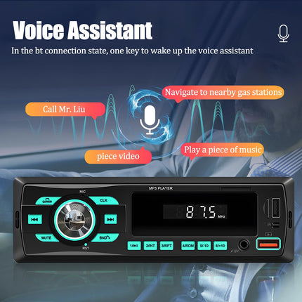 NHOPEEW 1 DIN autoraadio Bluetoothiga - FM-raadio vastuvõtja, tugi FM-raadio vastuvõtjale/USB/U-kettale/AUX-sisendile/TF-kaardile