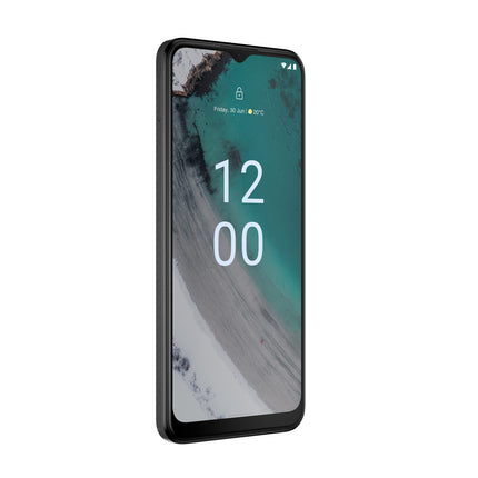 Nokia C32 6,5-tolline nutitelefon 3-päevase akueaga, 50/8MP kaameraga, IP52 sertifikaadiga, 3/64 GB salvestusruumiga, külgmise sõrmejäljelugeja ja näotuvastusega, Android 13 koos autoadapteriga - süsihall