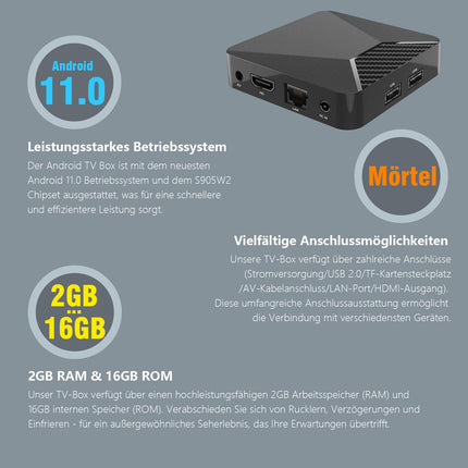 BOXPUT Q5 Plus telekast, Androidiga telekast, digiboks, teleri digiboks, Androidi digiboks, Android 11.0, S905W2 kiip, BT5.2 kahekordne WiFi 2.4G/5G, 4-tuumaline 4K dekodeeriv telekast (2GB/16GB)