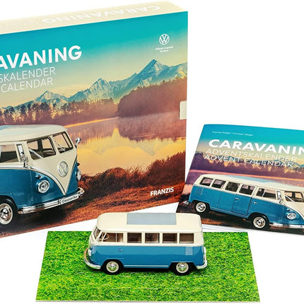 FRANZIS 55115 - Haagissuvila advendikalender, VW Bulli T1 metallmudeli komplekt mõõtkavas 1:24, koos 52-leheküljelise raamatuga