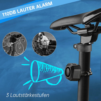 ZEXMTE jalgrattaalarm USB laetav jalgrattaalarmsüsteem kaugjuhtimispuldiga 110 dB vargusvastane mootorrattaalarmsüsteem elektri-, tõukeratta-, jalgratta- ja mootorrattale