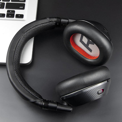 SOULWIT® professionaalsed vahetuskõrvapadjad Plantronics BackBeat Pro 2 ja Voyager 8200 UC kõrvaklappidele, mürasummutav mäluvaht, pehmem proteiinnahk (must+punane)