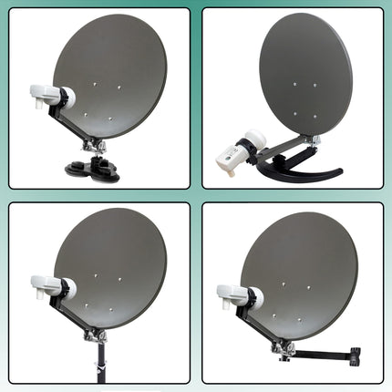 XORO 38,5 cm matkasatelliitantenn MCA 38 HD komplekt, sh FullHD DVB-S2 vastuvõtja, üks LNB integreeritud satelliidiotsijaga, 10 m kaabel, kronsteinid, kõvas kohvris