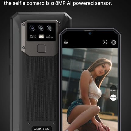 OUKITEL K15 Pro 10000mAh Unlocked Smartphone, P60 6GB+128GB, 12MP Triple Camera, 18W Fast Charge+Reverse Charge, Android 11 Dual SIM Phone, 6.52'' HD+, Fingerprint Face Recognition, NFC, GPS