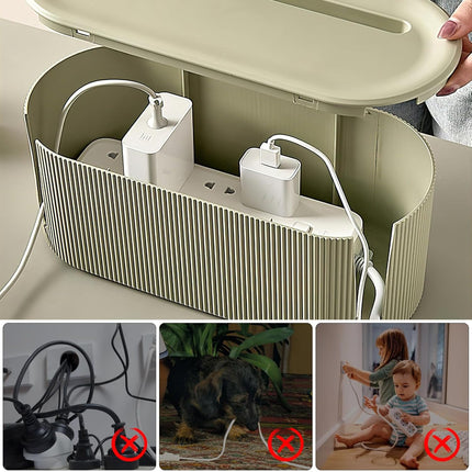Large socket box, cable organizer, cable organizer box, cable storage cable box, cable collector storage box, elegant cable box, wire storage box for home, cable organizer
