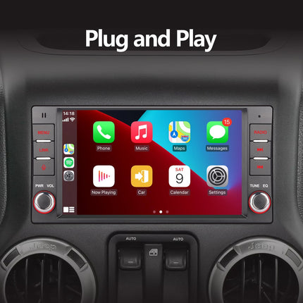 Jeep Wrangler JK Compass Patriot/Chrysler/Dodge RAM laadija, 7-tolline puutetundlik stereo juhtmevaba CarPlay Andriod autoraadio vastuvõtja Bluetooth Mirror Link FM RDS-iga