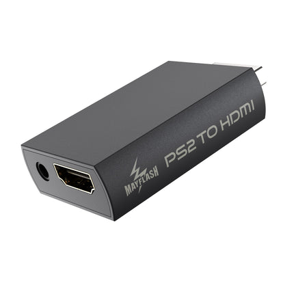MAYFLASH PS2-HDMI muunduri adapter, videomuundur PS2 HDMI muundur 3,5 mm audioväljundiga HDTV HDMI monitori jaoks, ühildub kõigi PS2 kuvarežiimidega