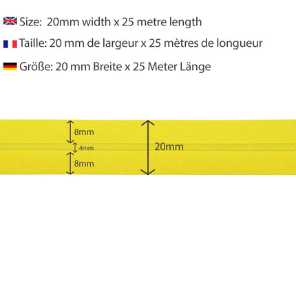 Les Petits Rubans'i kaldservapaber – 20 mm lai, volditud 10 mm, 25 m rullis, 50% puuvill, 50% polüester, õmblemiseks, bänneritele, polsterdusele, mööblile, ääristele, rõivastele, tekkidele