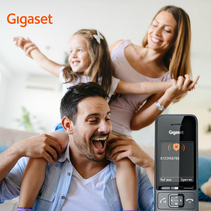 Gigaset Comfort 520A - Juhtmeta DECT-telefon automaatvastajaga - Elegantne disain - Käed-vabad funktsioon - Mugav kõnekaitse - Aadressiraamat 200 kontaktiga, titaanmust [saksa versioon]