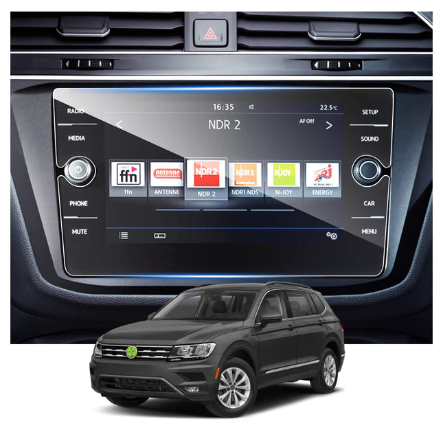 RUIYA 8" VW Tiguan 2 MK2 GTE Allspace 2017-2023 navigatsioonisüsteemi ekraanikaitse, ühildub VW Tiguan 2 GPS-ekraanikaitsega, 9H kriimustuskindel, sõrmejäljevastane Tiguan 2 ekraanikaitse auto navigatsioonisüsteemile