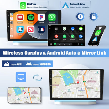 2G+64G CAMECHO Android 13 autoraadio ja navigatsiooniga Mazda 5 2007 2008 2009 2010 koos CarPlay Android Autoga, 9-tolline puutetundlik ekraan 2Din GPS-i, WiFi navigatsiooni, Bluetooth FM/RDS raadio, SWC tahavaatekaamera ja mikrofon