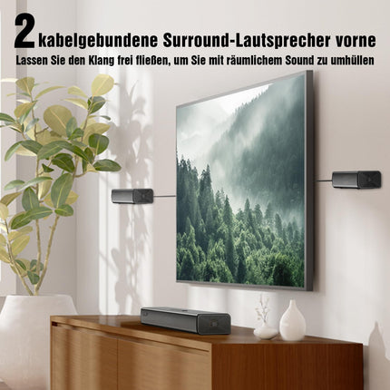 Hiwill 4.1-kanaliline Dolby Atmos heliriba, 320 W teleritele mõeldud heliriba subwooferiga, 2 külgsuunas suunatud kõrgsageduskõlarit, 2 eesmist ruumilise heli kõlarit, kodukino ruumilise heli süsteem telerile, HiElite A41 Pro