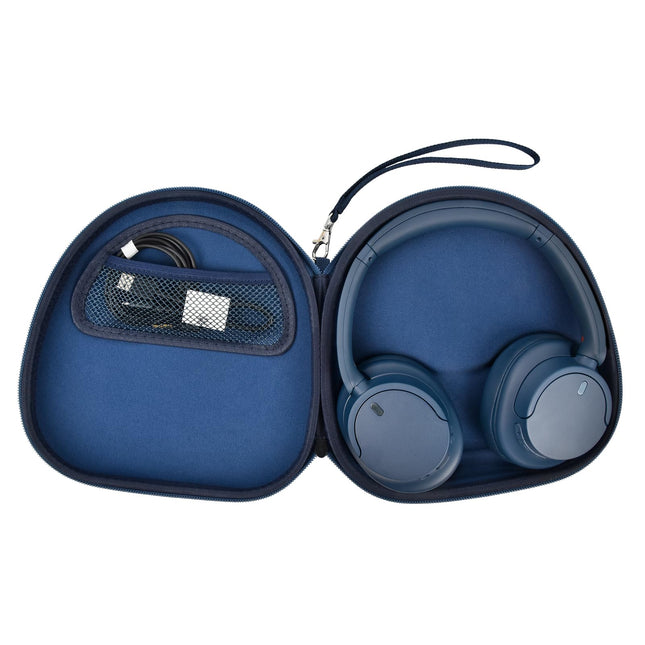 PAIYULE ümbris Sony WH-CH720N WH-CH520 WH-1000XM4 juhtmevabadele Bluetooth-kõrvaklappidele mürasummutusega, kõrvapealsed peakomplektid, kandekott, korraldaja, reisikoti tasku USB-kaabli jaoks (ainult karp) (sinine)