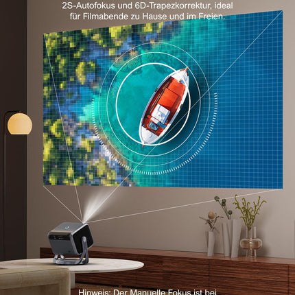 ULTIMEA Projector 4K Support Android TV 11.0 with Netflix, Portable Outdoor Projector with 90° Gimbal Stand-free Design, 600 ANSI Lumens, Dolby Audio, 5G WiFi Bluetooth 5.3 Smart Projector, Nova C40