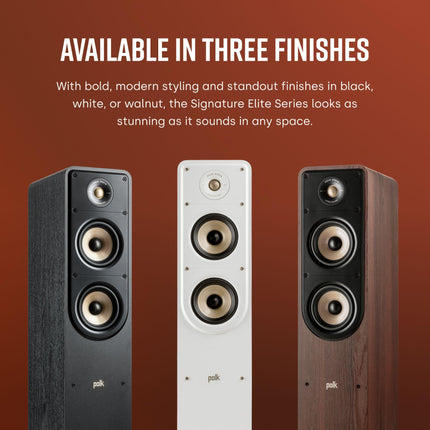 Polk Audio Signature Elite ES50 kõrgresolutsiooniga HiFi põrandakõlar kodukinole, Hi-Res sertifitseeritud, Dolby Atmos ja DTS:X ühilduv (tükk), valge