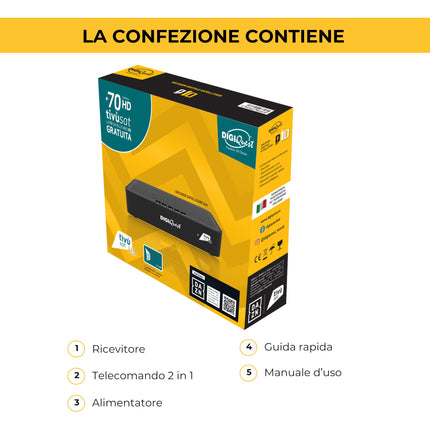 Digiquest decoder Tivùsat Classic Q10, Nero