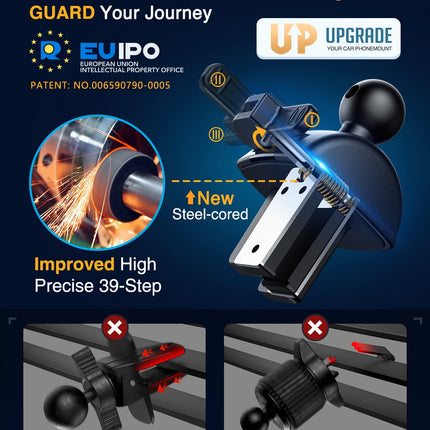VANMASS Car Phone Holder 3 in 1 Car Phone Holder Air Vent &amp; Suction Cup Holder 100% Silicone Protection Smartphone Holder Car for iPhone Samsung Huawei Mate LG