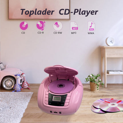 Kaasaskantav CD-mängija Boombox FM-raadio/Bluetoothi/USB/AUX-sisendiga | 3,5 mm mikrofoni- ja kõrvaklapipesa | 2x2W selge stereoheli (LP-D03P)