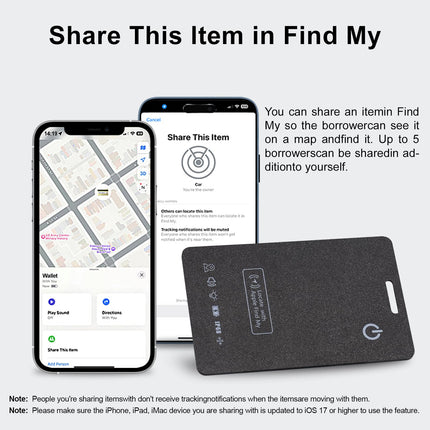 Apple MFi sertifikaat: LBPRT Airtag kaardi rahakoti jälgija, õhuke 1,6 mm, 2 tk pakis, laetav, töötab Apple Find My'ga (ainult iOS, Android ei ole toetatud), pagasi esemete leidja