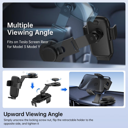 Syncwire Phone Mounts for Your Car Dashboard Tesla Screen, Super Stable Car Phone Holder, Foldable Aluminum Alloy Arm for iPhone 15 Pro Max 14 13 12 11 and All Phones