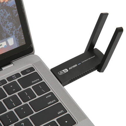 USB-võrgukaart, USB3.0 2,4 GHz kuni 5,0 GHz WiFi 6 adapter, kiire 1800 Mbps kahesageduslik ühendus, tugi AX1800 Mbps MU MIMO WiFi adapter arvutile, lauaarvutile ja sülearvutile