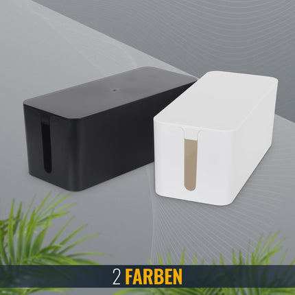 RICOO kaablikarp, kaablihalduskarp Z3201-B, kaablikorraldajakarp 32 x 13,5 x 12,7 cm, hoiukarp pikendusjuhete, adapterite ja kaablite peitmiseks, kaablikoguja, must