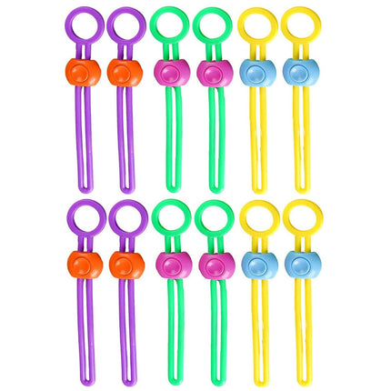 Reusable cable ties, 12 PCS bag clips silicone multiple colors clips food clips for bags for sealing freezer bags snacks nuts coffee