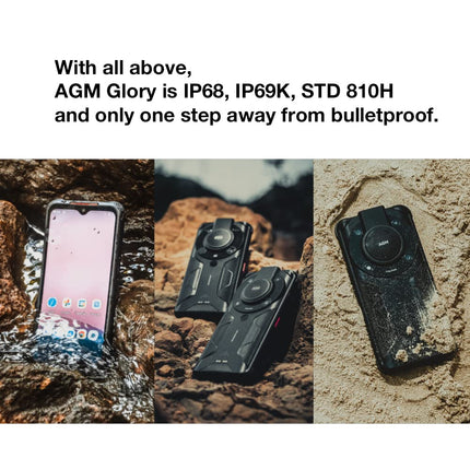 Välitingimustes kasutatav lepinguta mobiiltelefon, AGM Glory 5G nutitelefon 6200mAh külmakindel aku, IP68/IP69K Android 11 8G+256G 18W kiirlaadimine Dual SIM, Qualcomm Snapdragon 480, 48MP+20MP, 6,53-tolline FHD+ ekraan