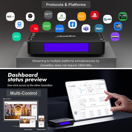 zowietek 4K HDMI videokooder/dekooder, NDI|HX3 muundur/mängija, videosalvestus ja -salvesti, SRT/RTMP(S)/RTSP, otseülekanne YouTube'i ja Facebooki konsoolimängude jaoks, näiteks Xboxi ja PS4/5 jaoks