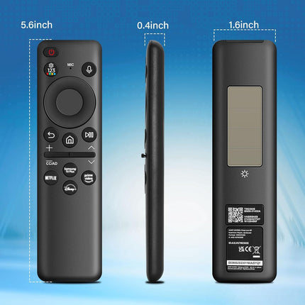 BN59-01432A Replacement Remote Control for Samsung, Universal Solar Voice Remote Control for Samsung Smart TVs with 4 Shortcut Buttons, Compatible with 2021-2022 Smart 4K HD TV