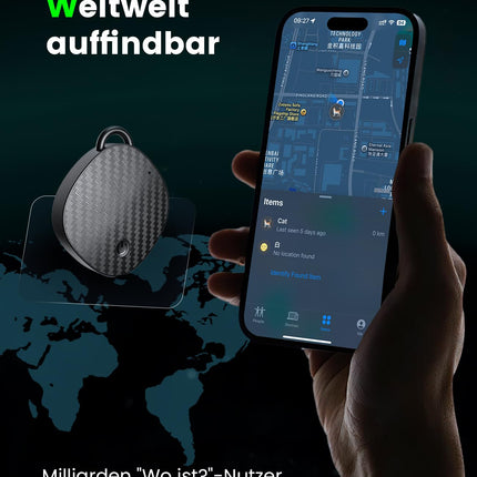 Key Finder for Apple, 4-Pack Tracker for Keys, Luggage, Bags, Worldwide Suitcase Tracking Tag for iPhone Compatible with Apple Find My (iOS ONLY)