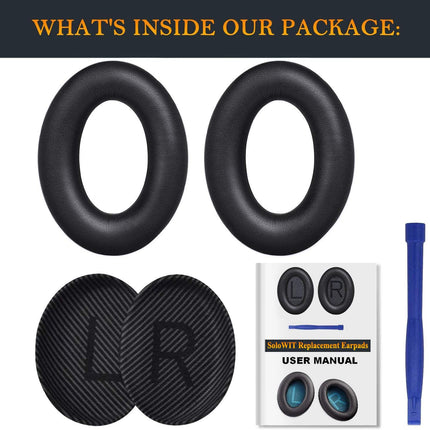 SoloWIT® vahetuskõrvapadjad Bose QC35 kõrvaklappidele, ühilduvad QuietComfort 35 (QC35) ja Quiet Comfort 35 II (QC35 ii) kõrvaklappidega