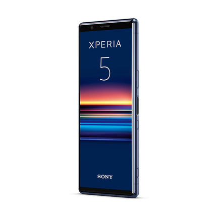 Sony Xperia 5 Bundle, 6.1” FHD+ HDR OLED 21:9 display, 6GB RAM, 128GB storage, Blue + free 64GB memory card [Exclusively at Amazon DE]