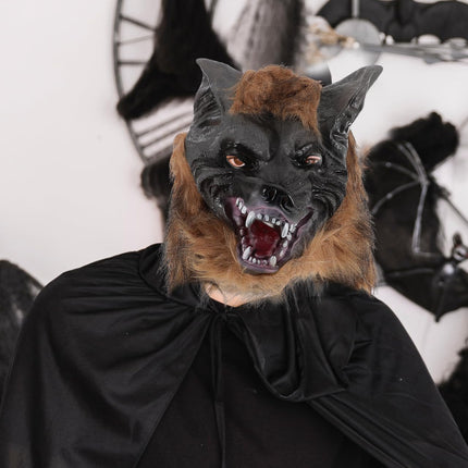 SAFIGLE Halloween Werewolf Costume Set Realistic Wolf Mask and Claw Gloves Perfect for Costume Parties and Cosplay Events Unisex