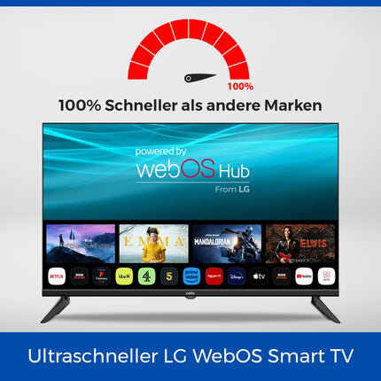 Cello C3224WSF Trav 32-tolline SMART/DVD matkateler integreeritud DVD-mängijaga, raamita, kolmekordse tuuneriga, Bluetoothiga, WebOS-iga LG-lt, ideaalne matkaautodele, veoautodele [2024]