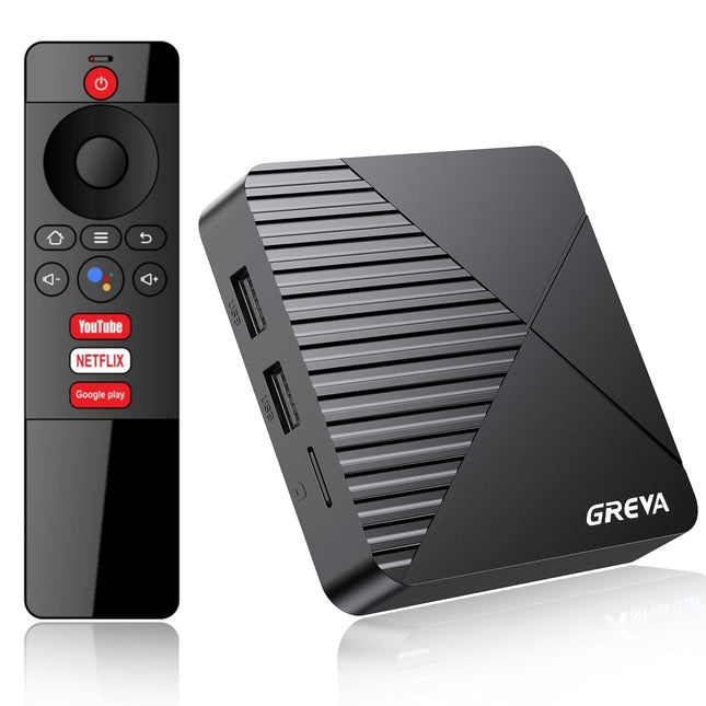 GREVA Android 13.0 teleriboks, Android Box 2GB RAM 16GB ROM RK3528mini neljatuumaline 64-bitine Cortex-A53 kiip, 8K UHD resolutsioon 2.4GHz/5.8GHz WiFi6 10/100M LAN Enternet Bluetooth 5.0 nutiteleriboks