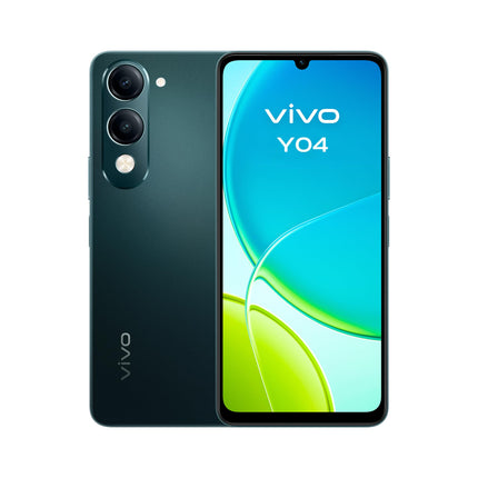 VIVO Y04 Smartphone, 6G + 128G, 6.74” 90Hz LCD Display, 5150 mAh Battery, 200% Super Loud Audio, 10x High Intensity Flashlight, AI Image Processing, IP64, Dual SIM, MicroSD Supported