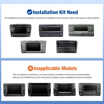 Eonon Android 13 autoraadio VW Golf T5 raadio Seat Skoda 6+64GB 8-tuumaline 9-tolline Bluetooth-raadio Snapdragon 6225 protsessoriga, juhtmevaba CarPlay Android Auto, 2din GPS AM/FM WiFi DSP tahavaatekaamera VWX6S