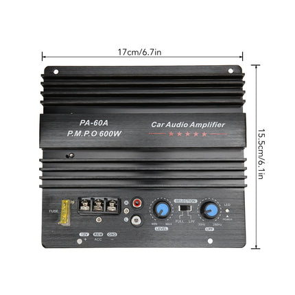 600W autoaudio suure võimsusega võimendiplaat, 12V võimas ja tugev bass-subwooferplaat enamiku autode jaoks
