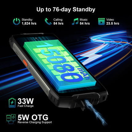 Blackview BV9300 lepinguta õues kasutatav nutitelefon (40M laserkaugusmõõtja), 15080mAh aku, 21GB+256GB, 6,7'' 120Hz 2.3K ekraan, 50MP kaamera, IP68 Android 12 veekindel nutitelefon, GPS NFC must
